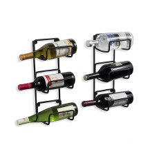 Multifunctional Wall Mount Metal 3 Bottle Towel Rack Wine Rack